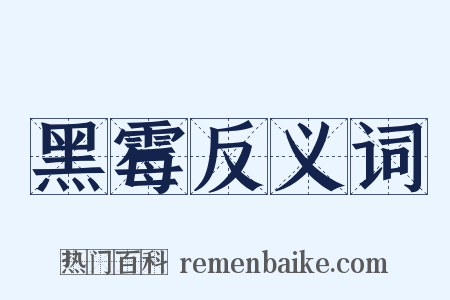 黑霉反义词是什么意思的图片